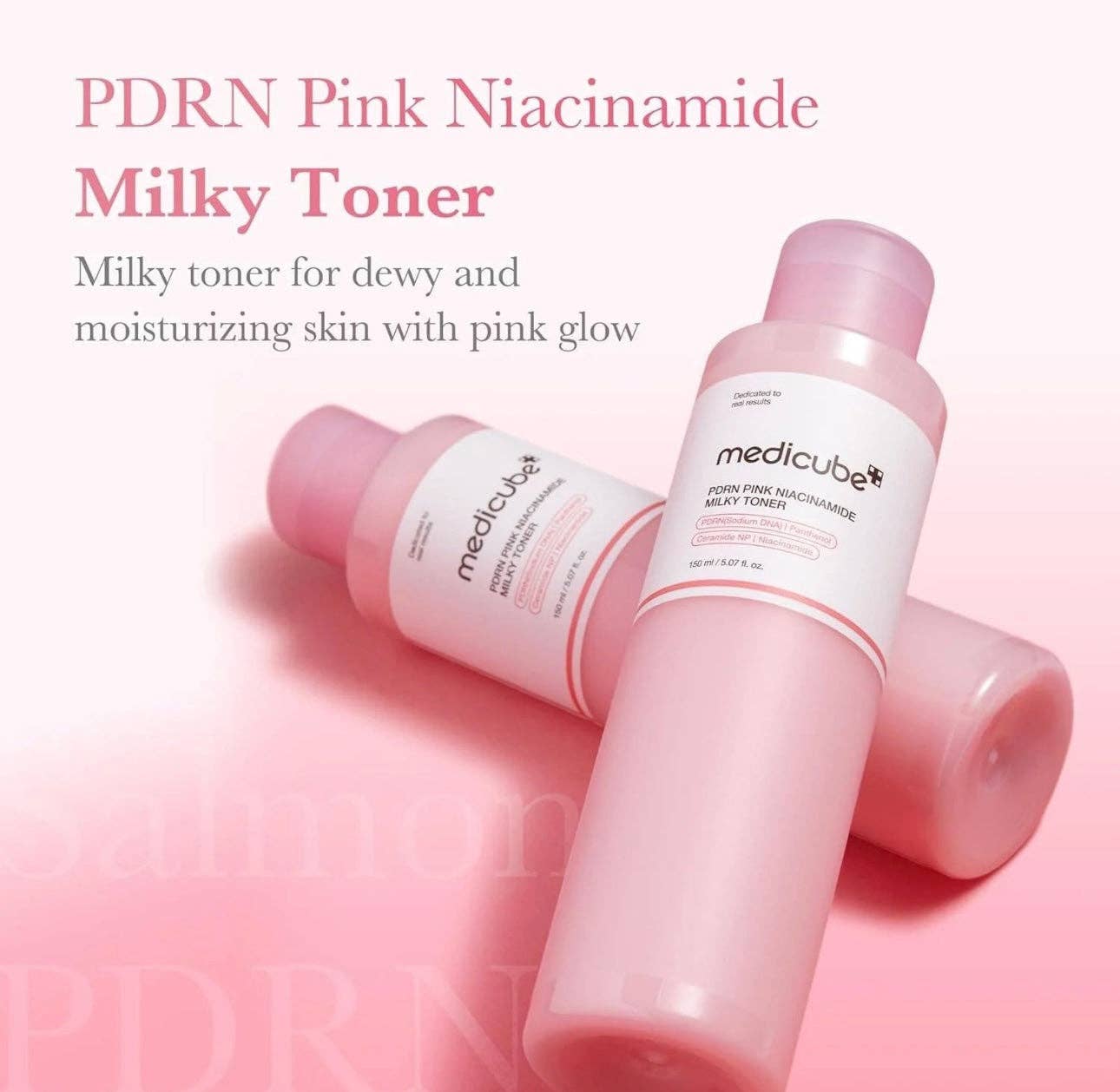 Medicube PDRN Tonique Lacté à la Niacinamide Rose (150ml)