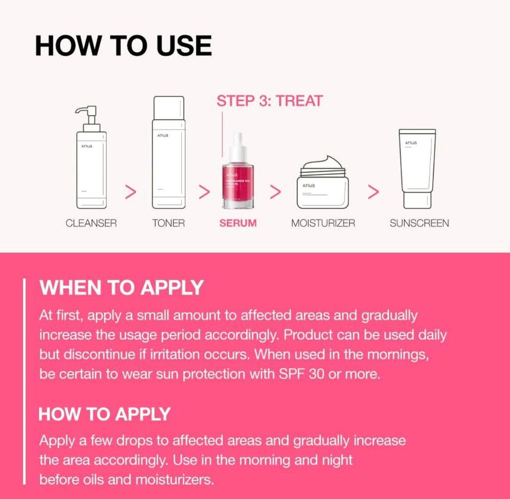 Sérum correcteur de taches foncées ANUA 10 % niacinamide + 4 % TXA, 30 ml