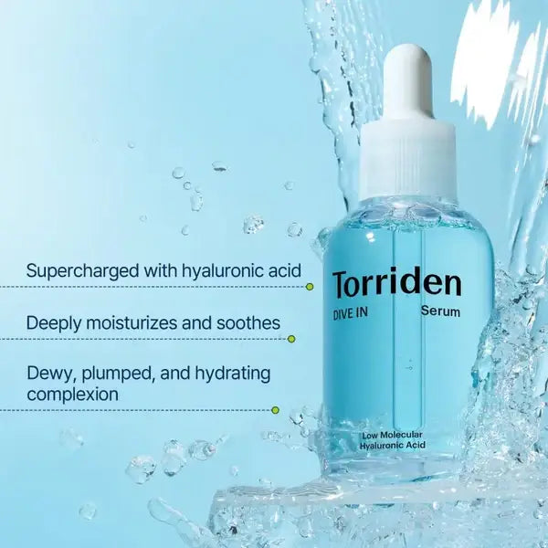 Sérum Torriden DIVE IN à l'Acide Hyaluronique Faible Poids Moléculaire (50 ml)